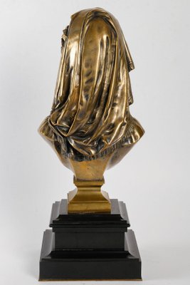 Gilded Bronze Bust by Eugène Antoine François Aizelin.-WFS-1793977