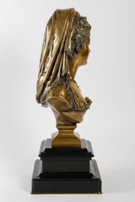 Gilded Bronze Bust by Eugène Antoine François Aizelin.-WFS-1793977