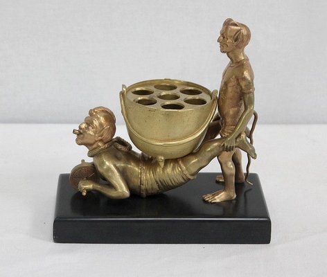 Gilded Bronze Depicting Imps Wheelbarrowing, Late 19th Century-RVK-1010190