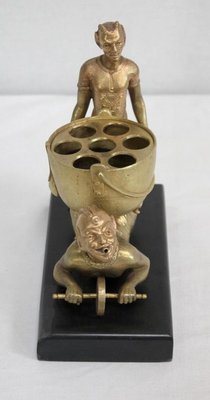 Gilded Bronze Depicting Imps Wheelbarrowing, Late 19th Century-RVK-1010190