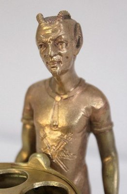 Gilded Bronze Depicting Imps Wheelbarrowing, Late 19th Century-RVK-1010190