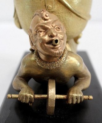 Gilded Bronze Depicting Imps Wheelbarrowing, Late 19th Century-RVK-1010190