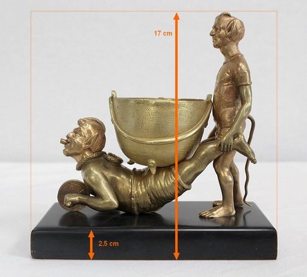 Gilded Bronze Depicting Imps Wheelbarrowing, Late 19th Century-RVK-1010190