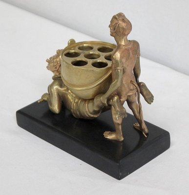 Gilded Bronze Depicting Imps Wheelbarrowing, Late 19th Century-RVK-1010190