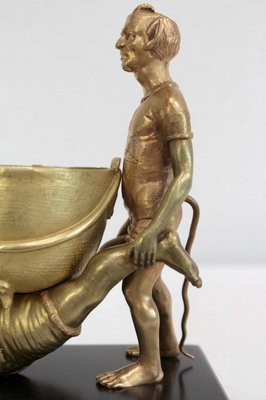 Gilded Bronze Depicting Imps Wheelbarrowing, Late 19th Century-RVK-1010190