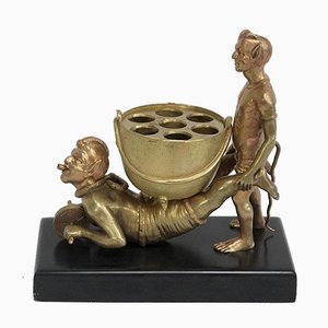 Gilded Bronze Depicting Imps Wheelbarrowing, Late 19th Century-RVK-1010190