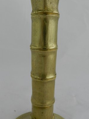 Gilded Bronze Palm Tree Candleholder, 1980s-RIU-589470