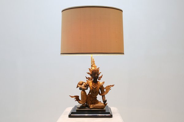 Gilded Bronze Seated Buddha Table Lamp-YSY-1160448