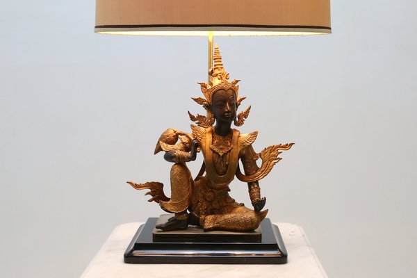 Gilded Bronze Seated Buddha Table Lamp-YSY-1160448