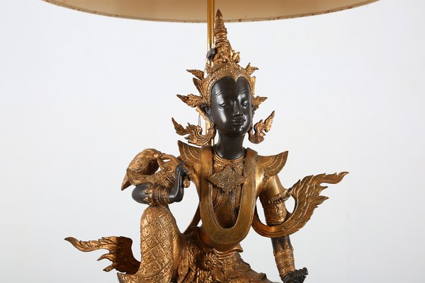 Gilded Bronze Seated Buddha Table Lamp-YSY-1160448