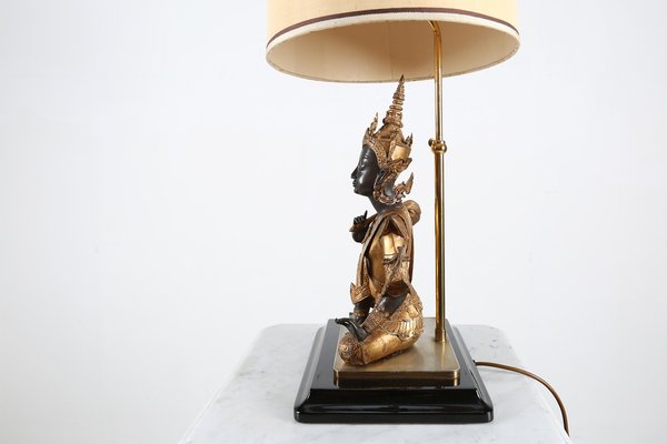 Gilded Bronze Seated Buddha Table Lamp-YSY-1160448