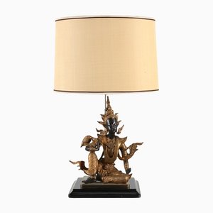 Gilded Bronze Seated Buddha Table Lamp-YSY-1160448