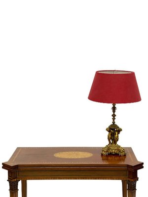 Gilded Bronze Table Lamp with Musical Putti-UCH-1224348