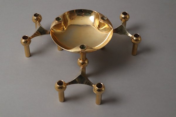 Gilded Candleholders from Nagel, 1970s, Set of 4-ESB-1777929