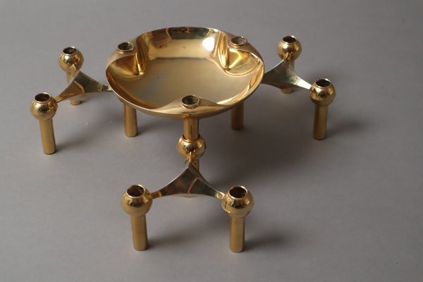 Gilded Candleholders from Nagel, 1970s, Set of 4-ESB-1777929