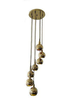 Gilded Cascade Pendant Light from Staff, 1970s-GUT-2033805