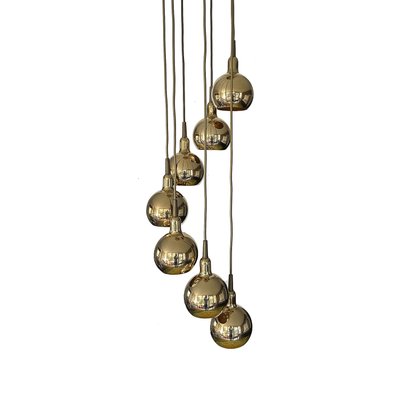 Gilded Cascade Pendant Light from Staff, 1970s-GUT-2033805