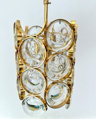 Gilded Crystal Glass Pendant Light from Palwa, 1960s-GUT-2034619