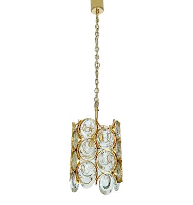 Gilded Crystal Glass Pendant Light from Palwa, 1960s-GUT-2034619