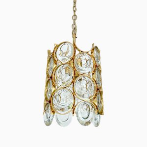 Gilded Crystal Glass Pendant Light from Palwa, 1960s-GUT-2034619