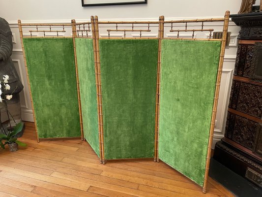 Gilded Faux Bamboo Screen by Madeleine Castaing-RJQ-1185203