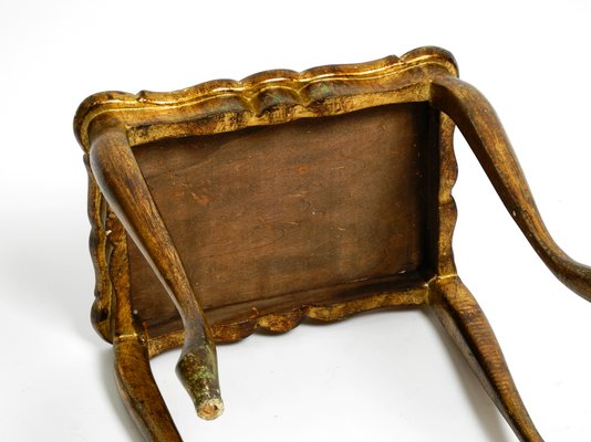 Gilded Frame Wooden Side Table, 1900-RR-1314101