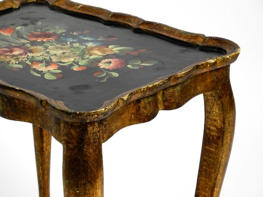 Gilded Frame Wooden Side Table, 1900-RR-1314101