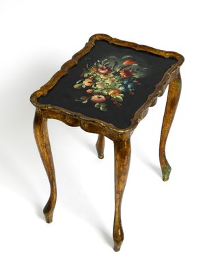 Gilded Frame Wooden Side Table, 1900-RR-1314101