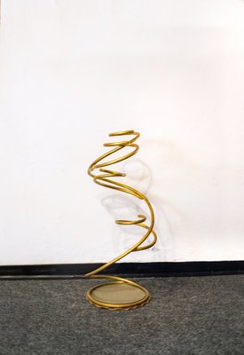 Gilded Iron Abstract Umbrella Stand, Italy, 1960s-VCV-1188023