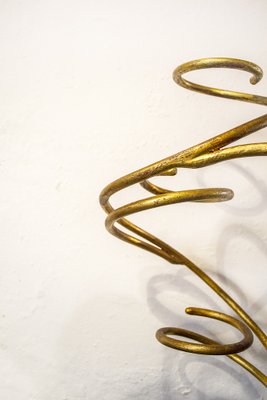 Gilded Iron Abstract Umbrella Stand, Italy, 1960s-VCV-1188023