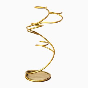 Gilded Iron Abstract Umbrella Stand, Italy, 1960s-VCV-1188023