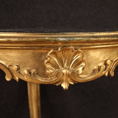 Gilded & Lacquered Coffee Table with Faux Marble-RP-902473