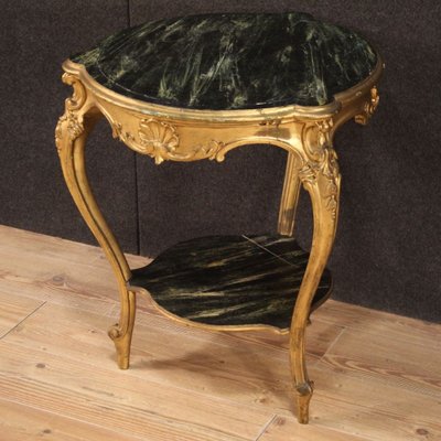 Gilded & Lacquered Coffee Table with Faux Marble-RP-902473