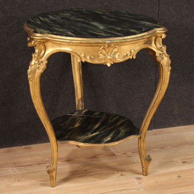 Gilded & Lacquered Coffee Table with Faux Marble-RP-902473