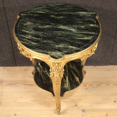 Gilded & Lacquered Coffee Table with Faux Marble-RP-902473