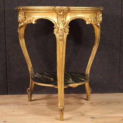 Gilded & Lacquered Coffee Table with Faux Marble-RP-902473