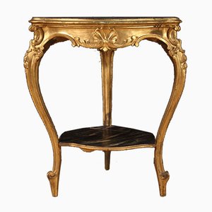 Gilded & Lacquered Coffee Table with Faux Marble-RP-902473