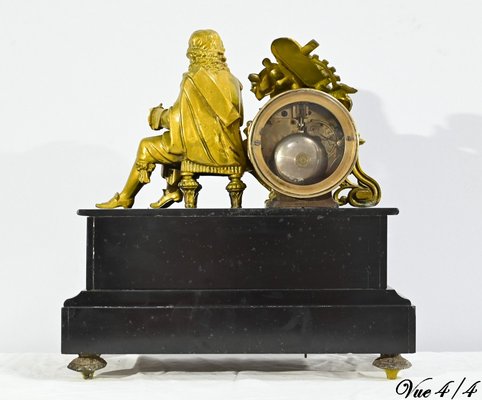 Gilded Marble Clock by Denis Papin, Early 20th Century-RVK-1764643