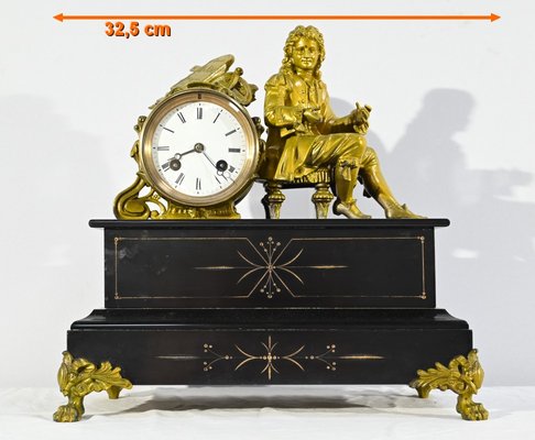 Gilded Marble Clock by Denis Papin, Early 20th Century-RVK-1764643