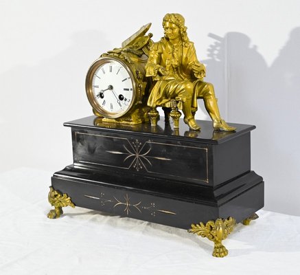 Gilded Marble Clock by Denis Papin, Early 20th Century-RVK-1764643