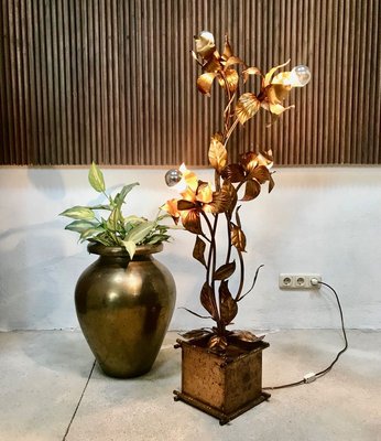 Gilded Metal Florentine Table or Floor Lamp by Hans Kögl, 1960s-JP-768839