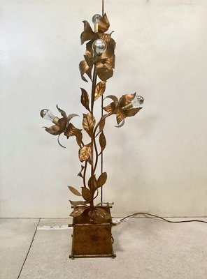 Gilded Metal Florentine Table or Floor Lamp by Hans Kögl, 1960s-JP-768839