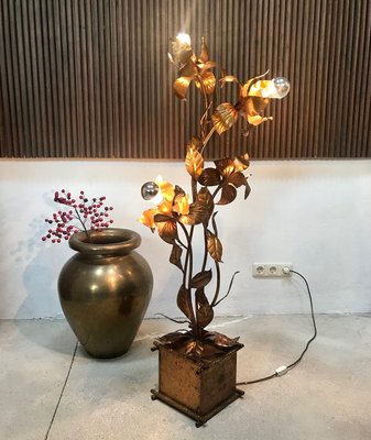 Gilded Metal Florentine Table or Floor Lamp by Hans Kögl, 1960s-JP-768839