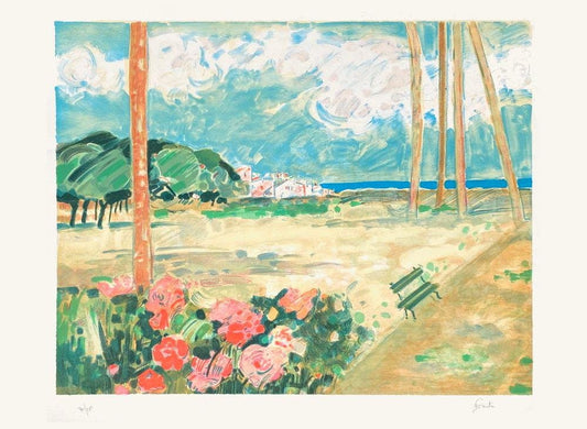 Gilles Gorriti, Jardins d'Hyères, 1990, Lithograph on BFK Rives Paper