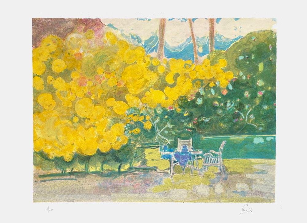 Gilles Gorriti, Les mimosas, 1990, Lithograph on BFK Rives Paper