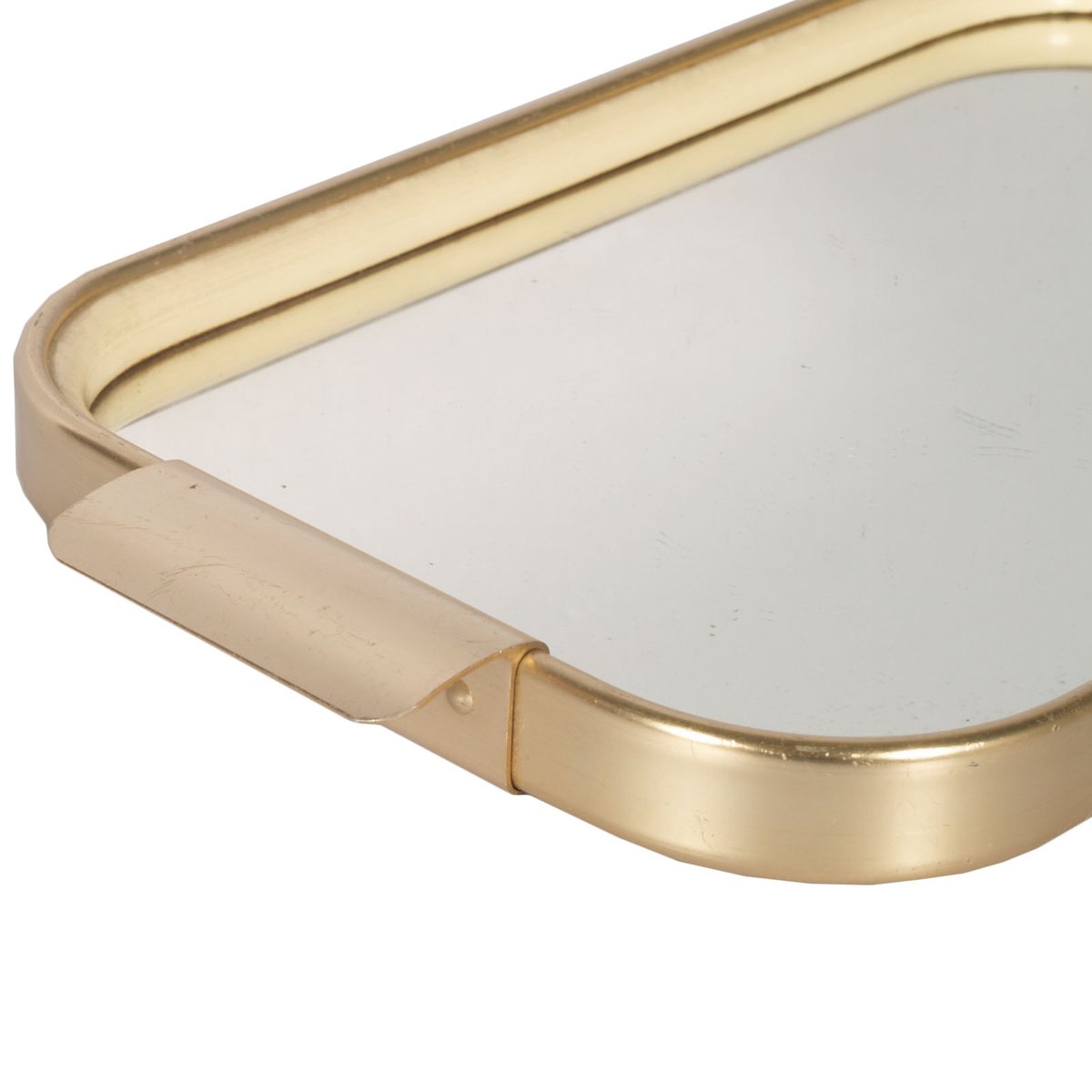 Gilt Aluminium, Mirror & Rubber Serving Tray by Carlo Sarpa, 1960s