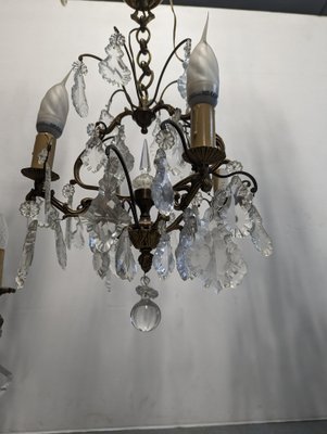 Gilt and Crystal Chandelier-HLV-1819765