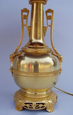 Gilt Brass and Bronze Bottle-Shaped Lamps, 1880s, Set of 2-CEJ-488247