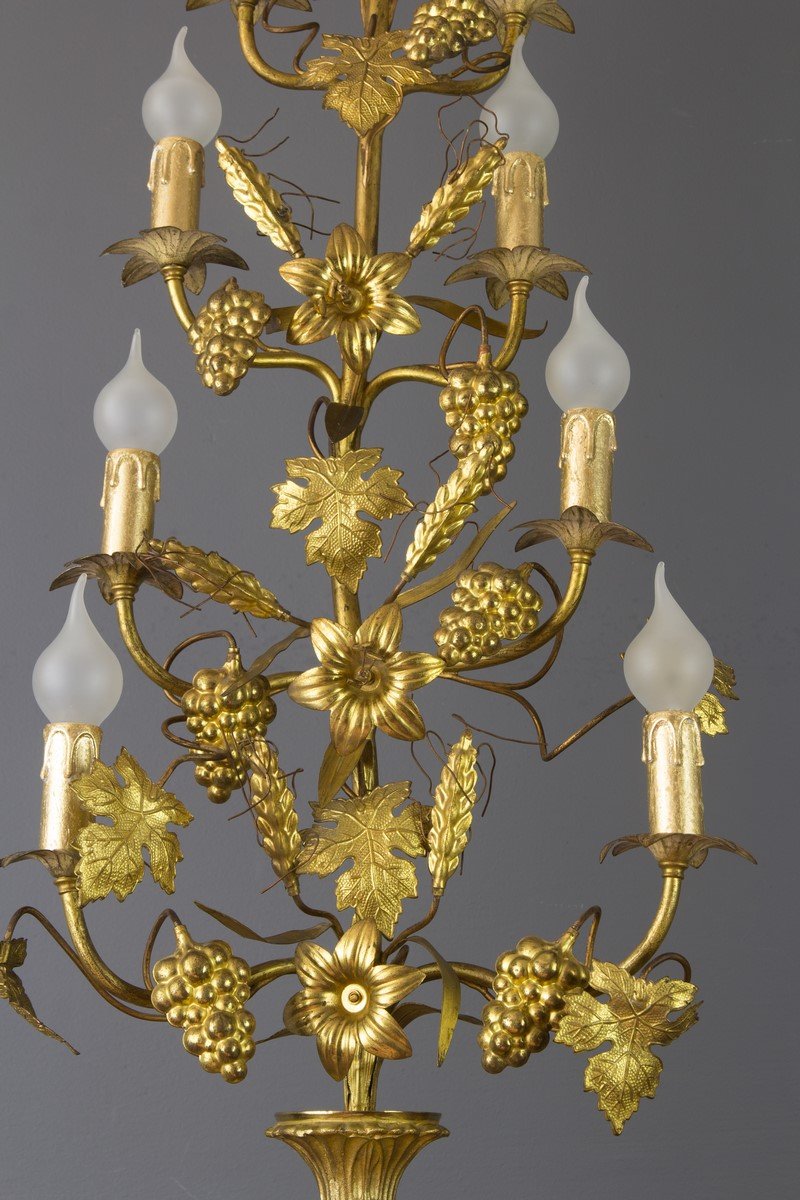 Gilt Brass and Bronze Electrified French Candelabra