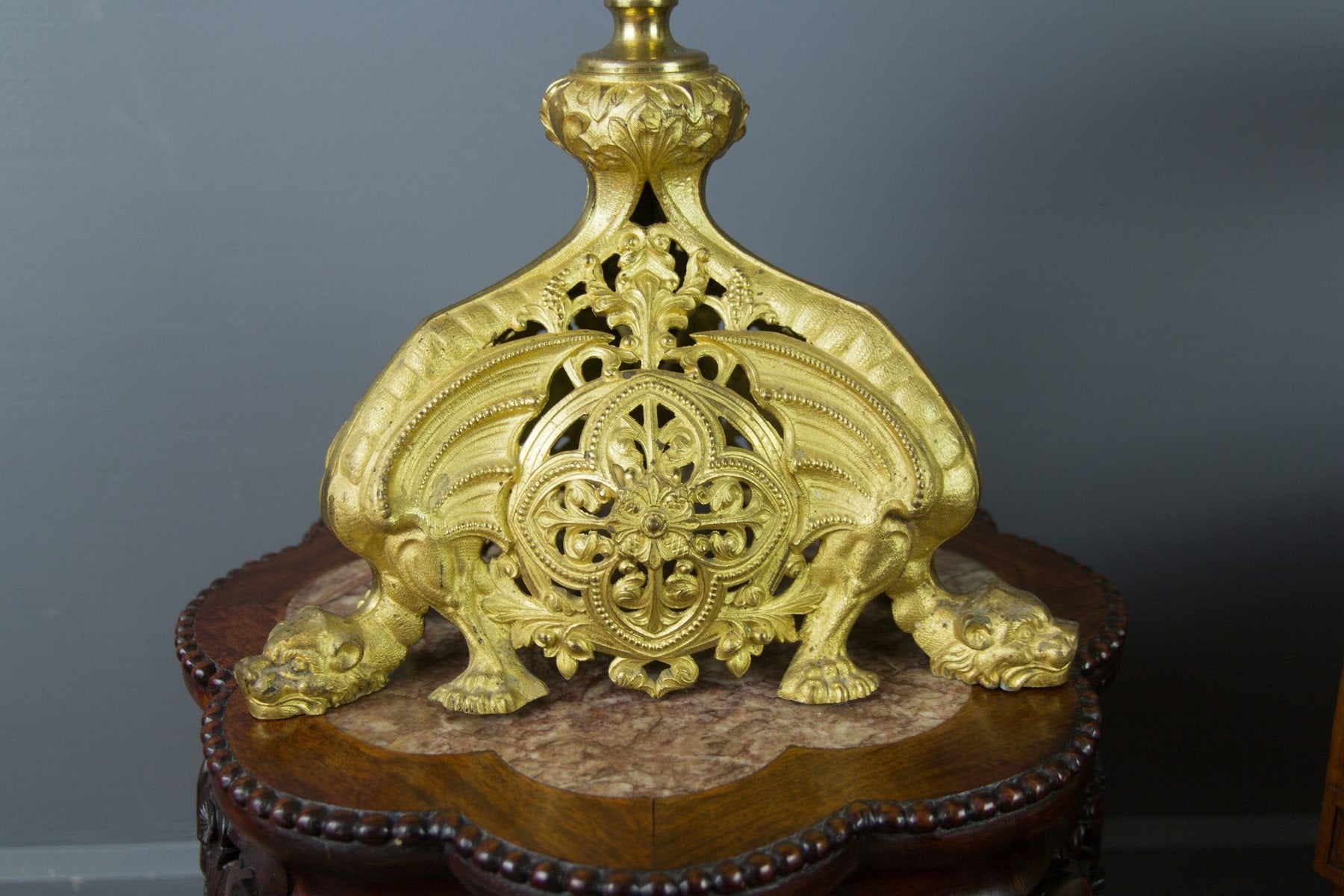 Gilt Brass and Bronze Electrified French Candelabra